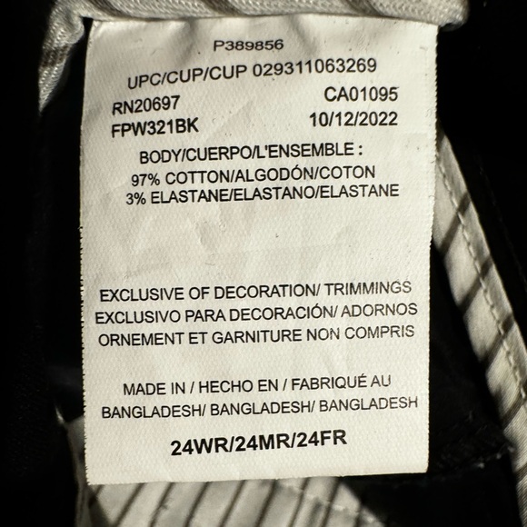 Dickies Women's Plus FLEX Relaxed Fit Straight Leg Stretch Twill Black Pants 24R - Picture 6 of 7